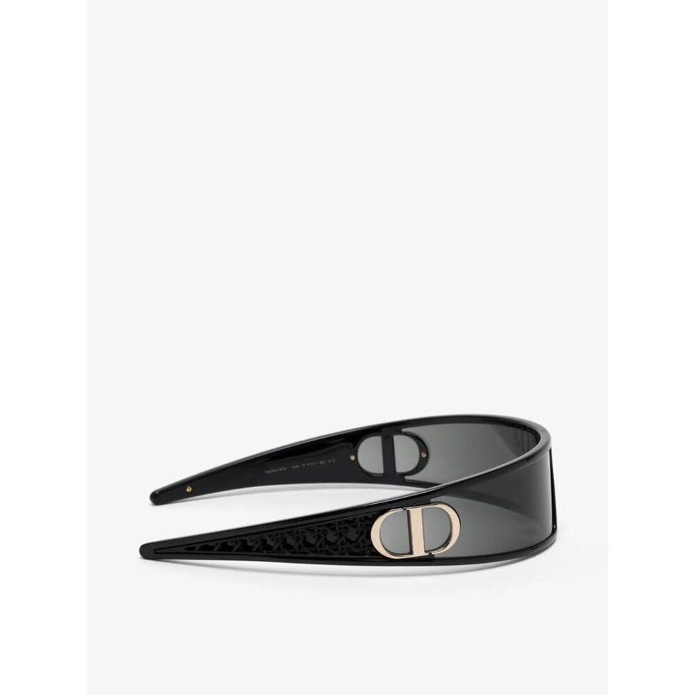New Dior VeryDior M1U 10A0 Black Shield Sunglasses with Gold Accent Authentic - Picture 6 of 11